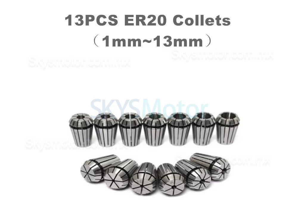 13 unids/set ER pinzas para Motor de eje de CNC ER11/ ER16/ ER20/ ER25/ ER32